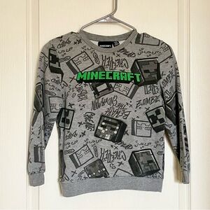 Primark Gray Minecraft Kids Sweatshirt – Size 8 (Boys)